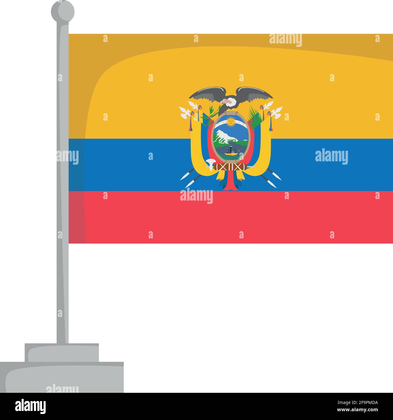 Drapeau national de l'Équateur Illustration vectorielle Illustration de Vecteur