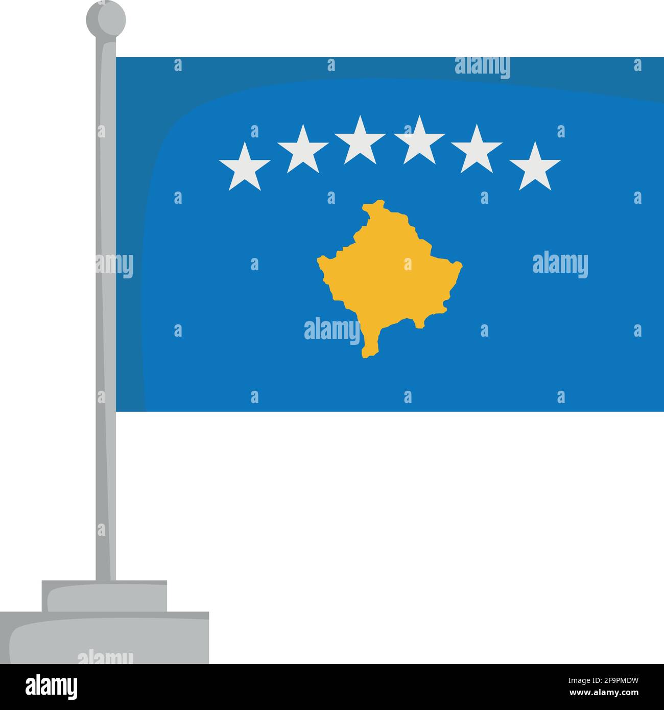 Drapeau national du Kosovo Illustration vectorielle Illustration de Vecteur