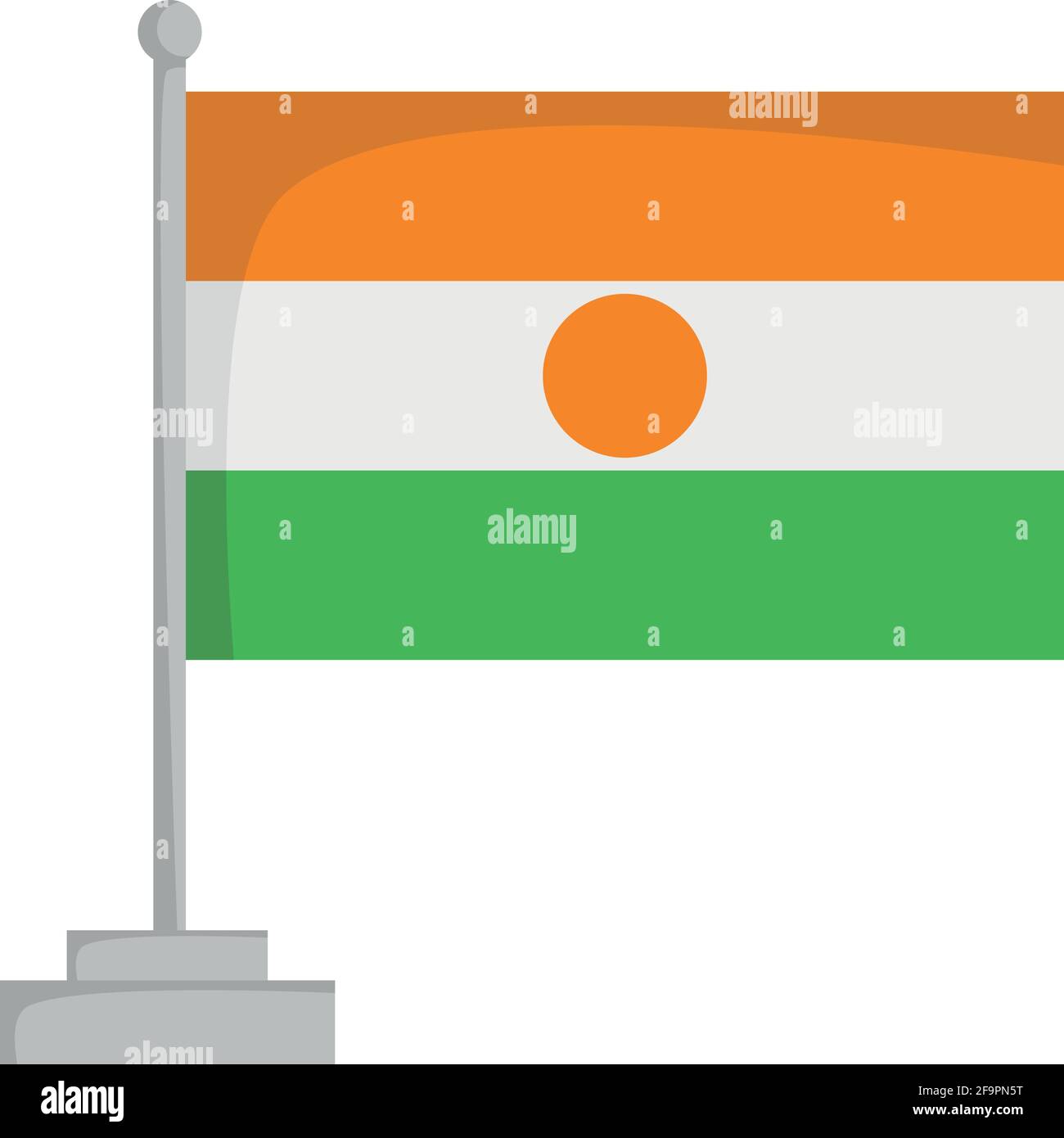 Drapeau national du Niger Illustration vectorielle Illustration de Vecteur