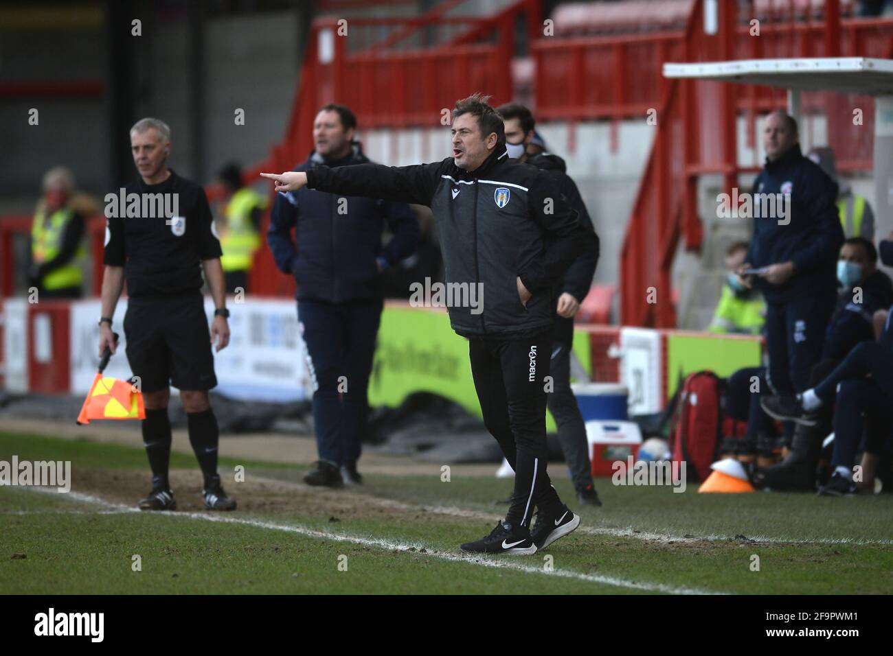 Colchester United Manager Steve ball - Crawley Town / Colchester United, Sky Bet League Two, The People's Pension Stadium, Crawley, Royaume-Uni - 20 février 2020 usage éditorial uniquement - restrictions DataCo applicables Banque D'Images