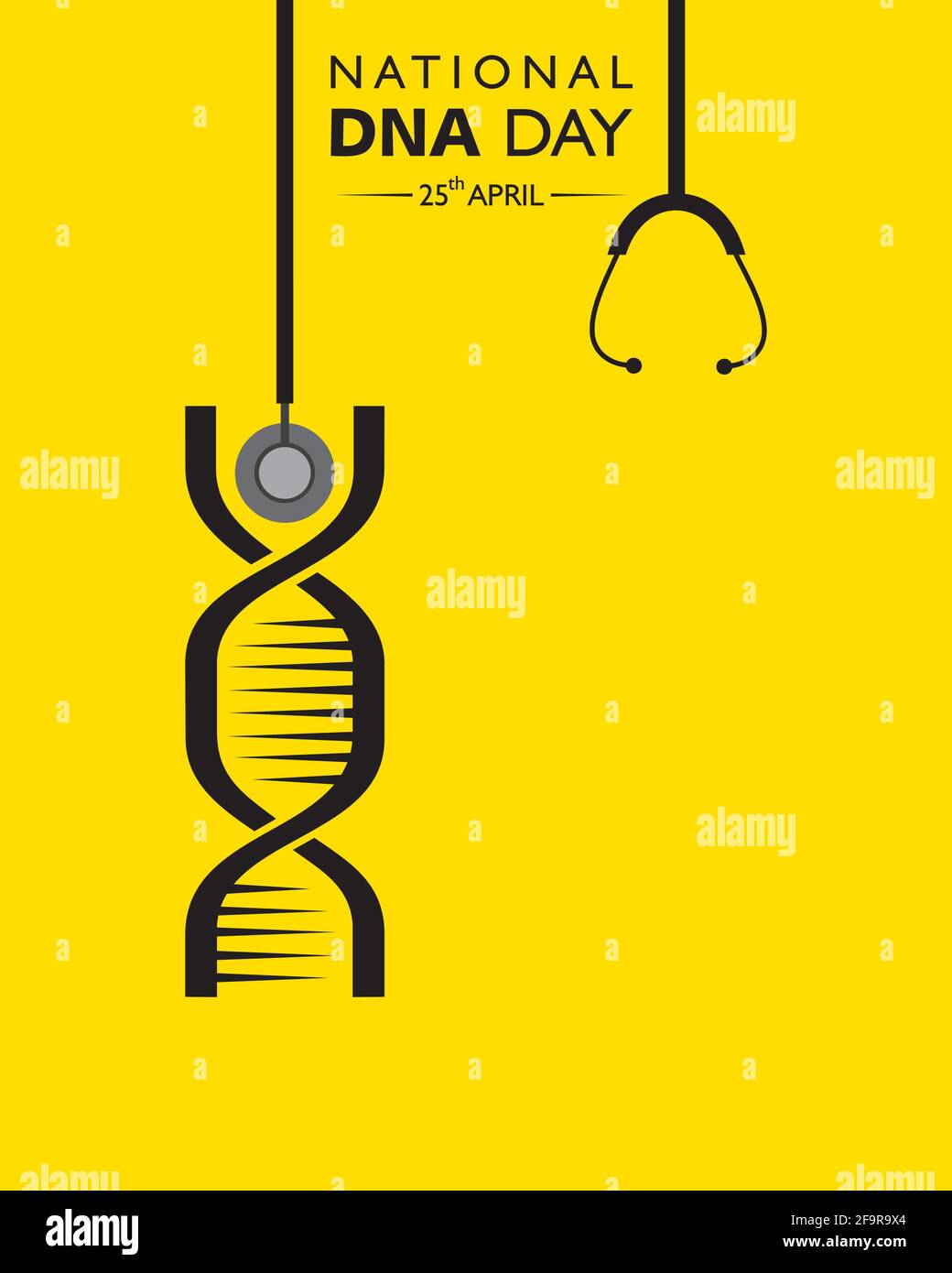 Illustration vectorielle de la journée nationale de l'ADN observée le 25 avril Illustration de Vecteur