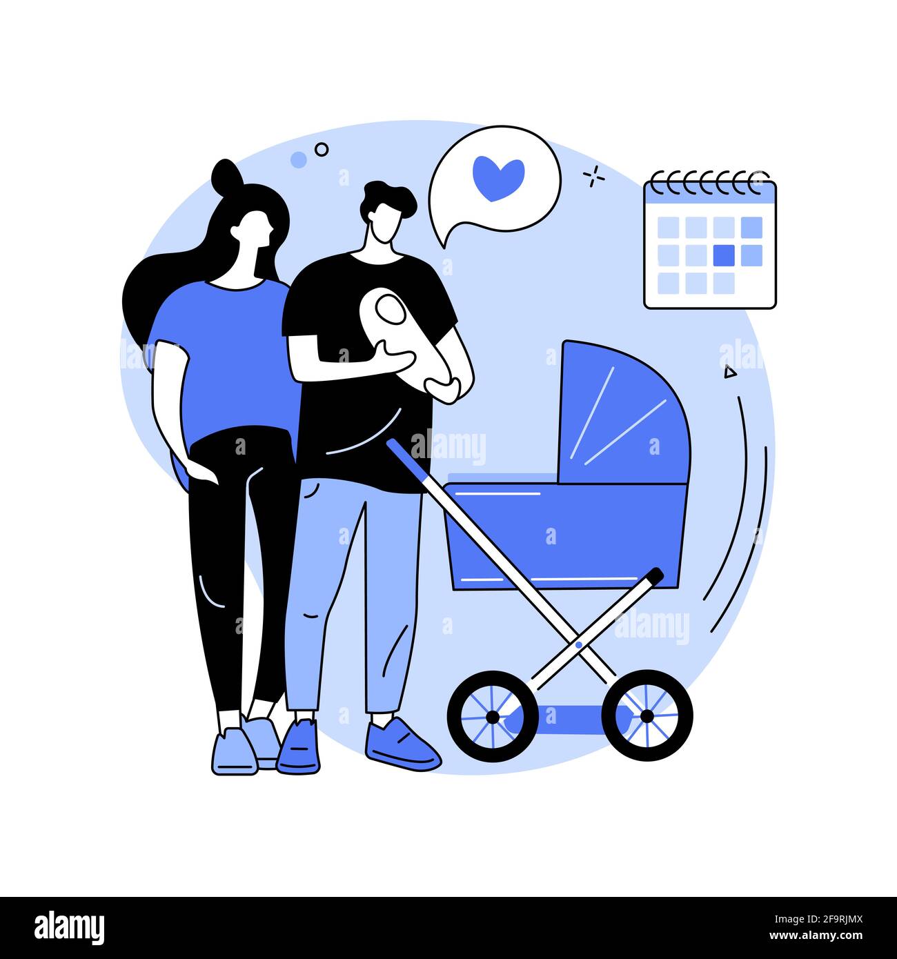 Illustration du vecteur de concept abstrait du congé parental. Illustration de Vecteur