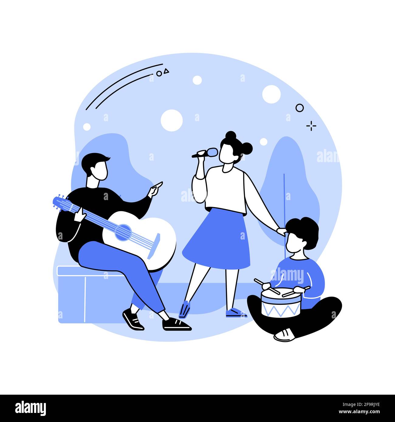 Illustration vectorielle abstraite de concept de camp musical. Illustration de Vecteur