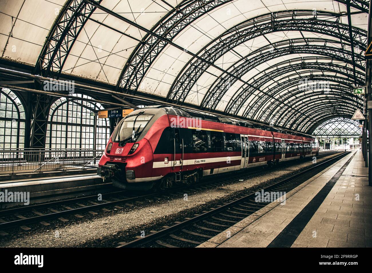 17 mai 2019 Dresde, Allemagne - Gare de Dresde Neustadt Banque D'Images