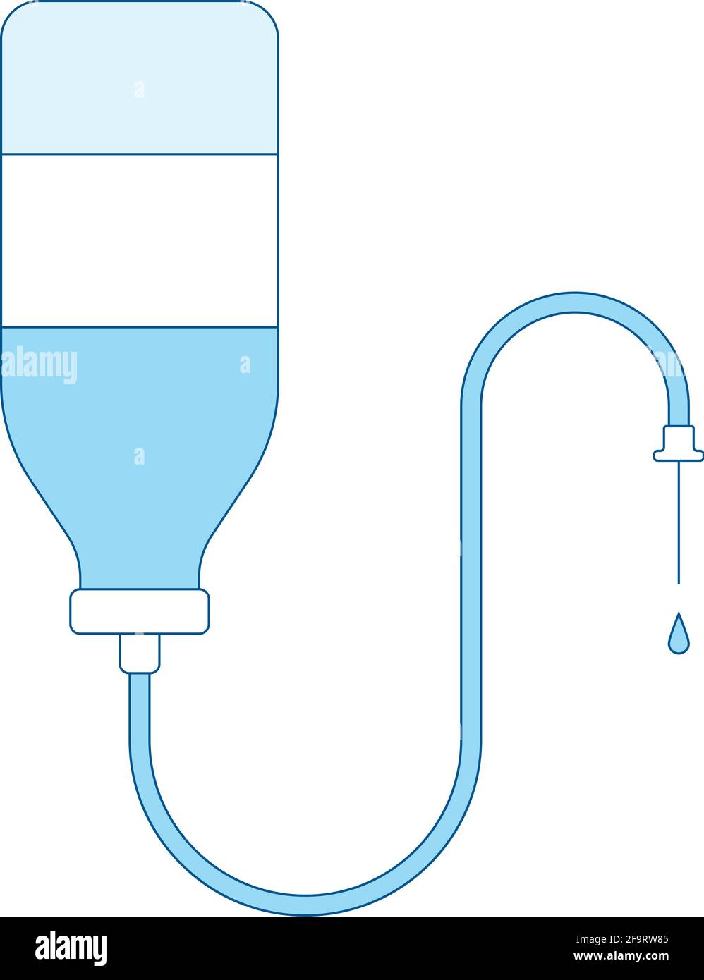 Icône vecteur de compteur de gouttes médical isolée sur blanc. Illustration du compteur de gouttes plat. Concept de santé médicale Illustration de Vecteur