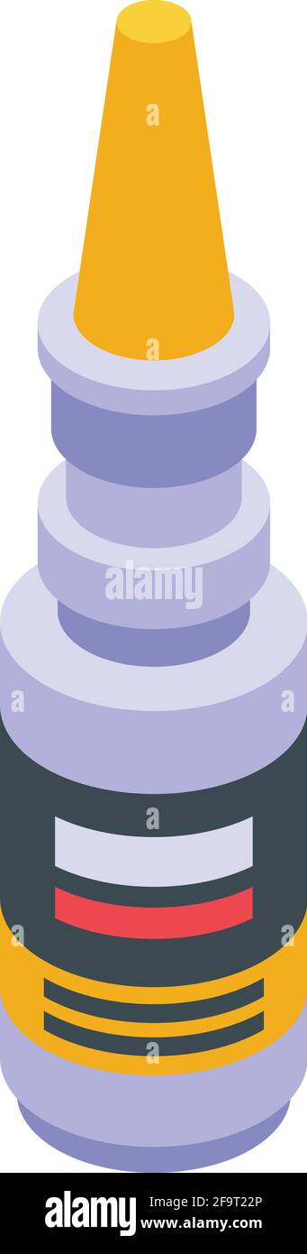 Icône anti-allergie. Isométrique de l'icône de vecteur d'allergie en aérosol pour la conception de la bande isolée sur fond blanc Illustration de Vecteur