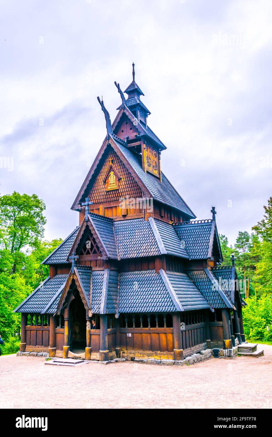 L'église de la STVE de Gol dans le musée des gens d'Oslo Banque D'Images