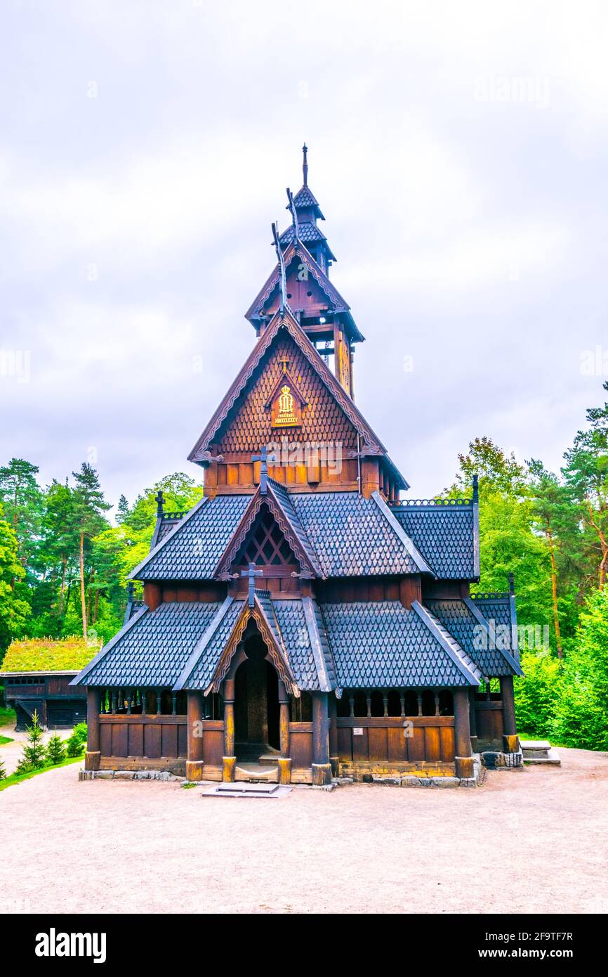 L'église de la STVE de Gol dans le musée des gens d'Oslo Banque D'Images