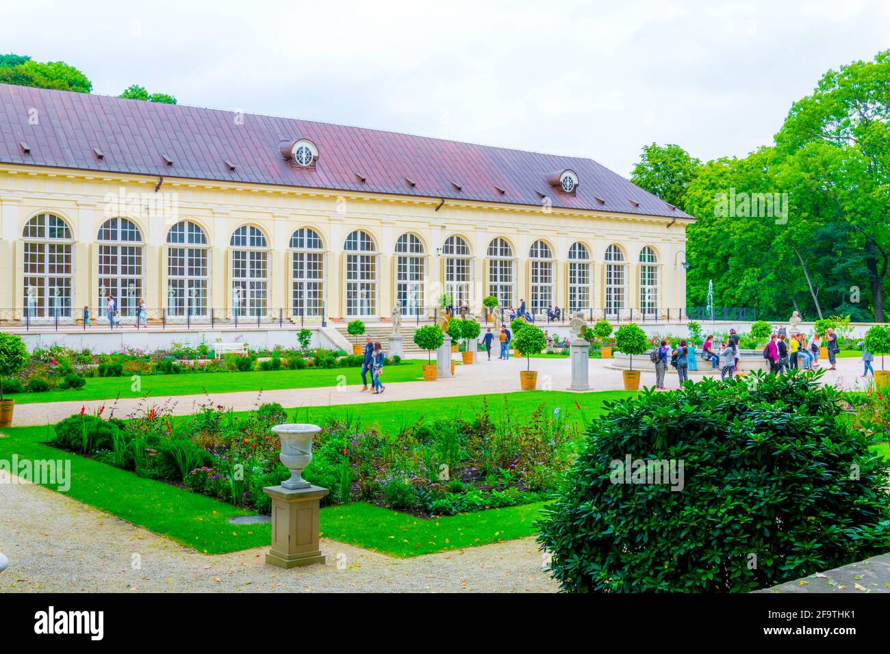 Ancien bâtiment de l'Orangerie dans le parc Lazienki à Varsovie, en Pologne. Banque D'Images