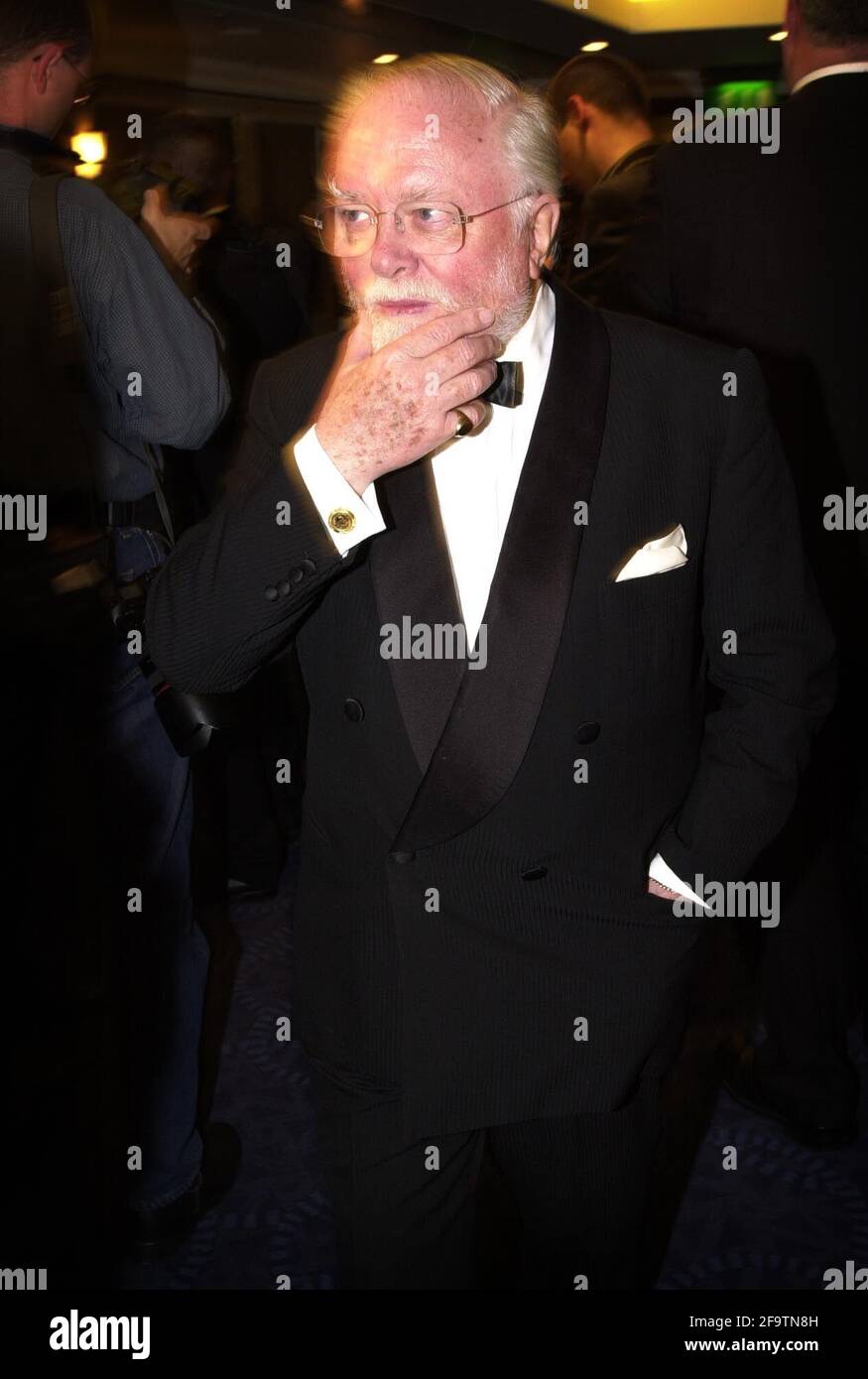 Sir Richard Attenborough arrive ce soir aux Sony radio Academy Awards. Banque D'Images