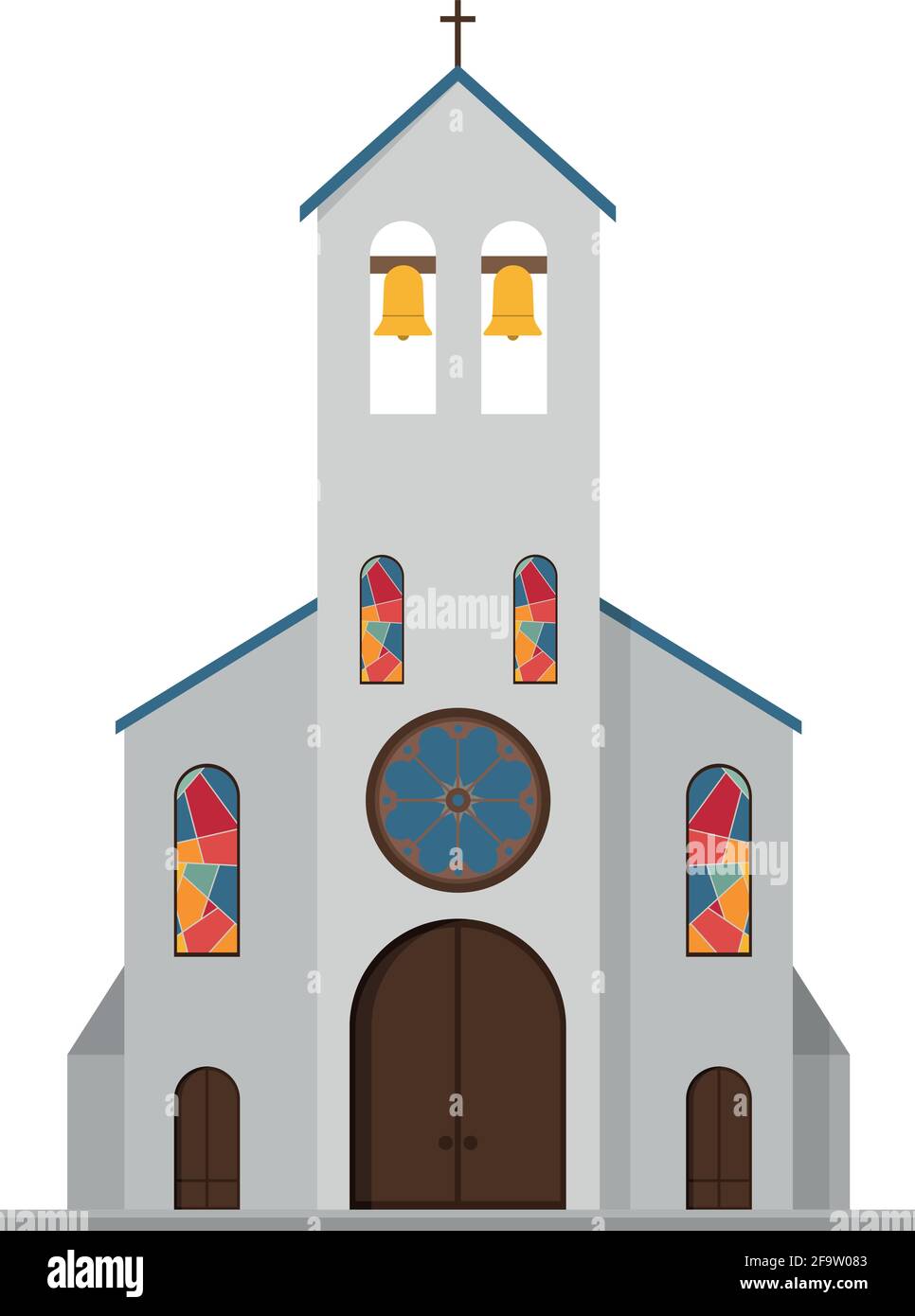 Illustration d'une église représentant un joli vecteur de dessin animé Illustration de Vecteur