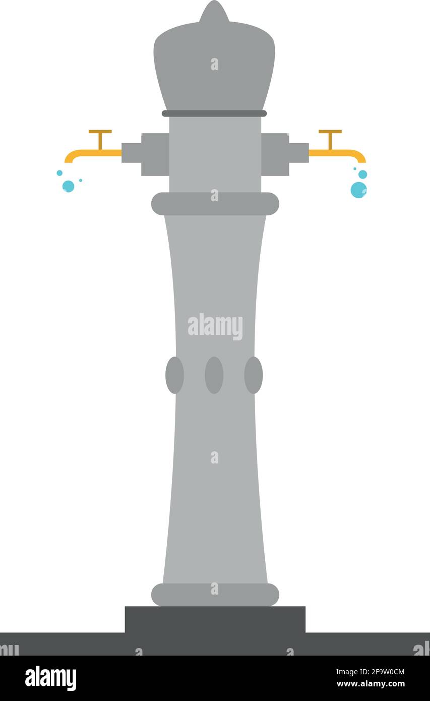 Dessin animé mignon illustration vectorielle d'une fontaine à boire Illustration de Vecteur