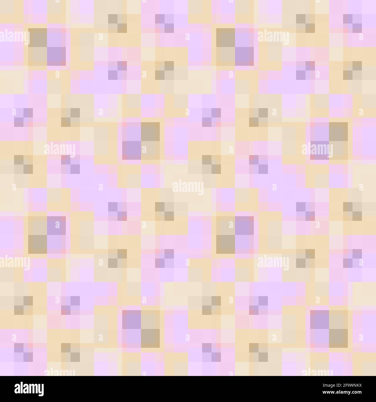 Arrière-plan 2D pixélisé jaune et rose pâle Banque D'Images
