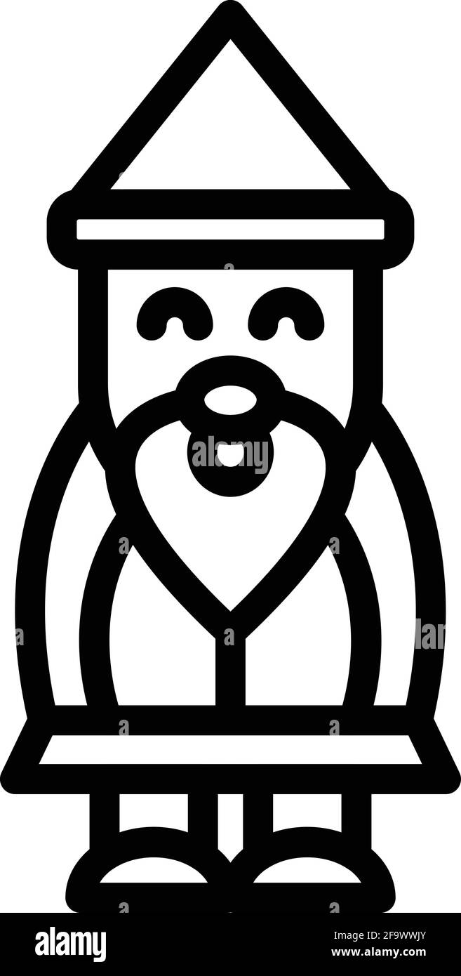 Icône yard gnome. Outline Yard gnome vector icône pour la conception de sites Web isolé sur fond blanc Illustration de Vecteur