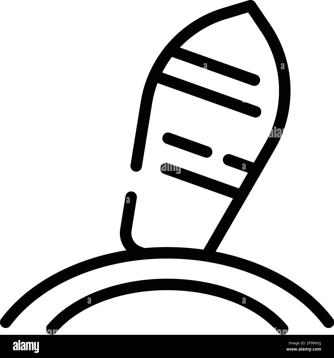 Icône planche de surf. Icône vectorielle de vecteur de planche de surf pour la conception de sites Web isolée sur fond blanc Illustration de Vecteur