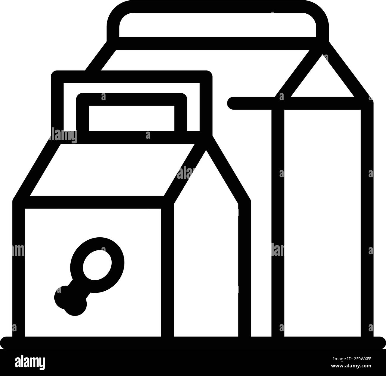 Icône de l'emballage alimentaire. Outline Food package Vector Icon pour la conception de sites Web isolé sur fond blanc Illustration de Vecteur