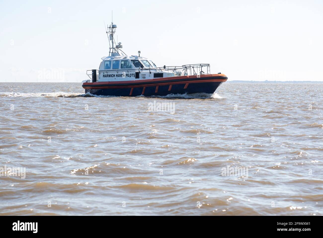 Bateau Harwich Haven Pilots, Port de Felixstowe, Suffolk, Angleterre, Royaume-Uni Banque D'Images