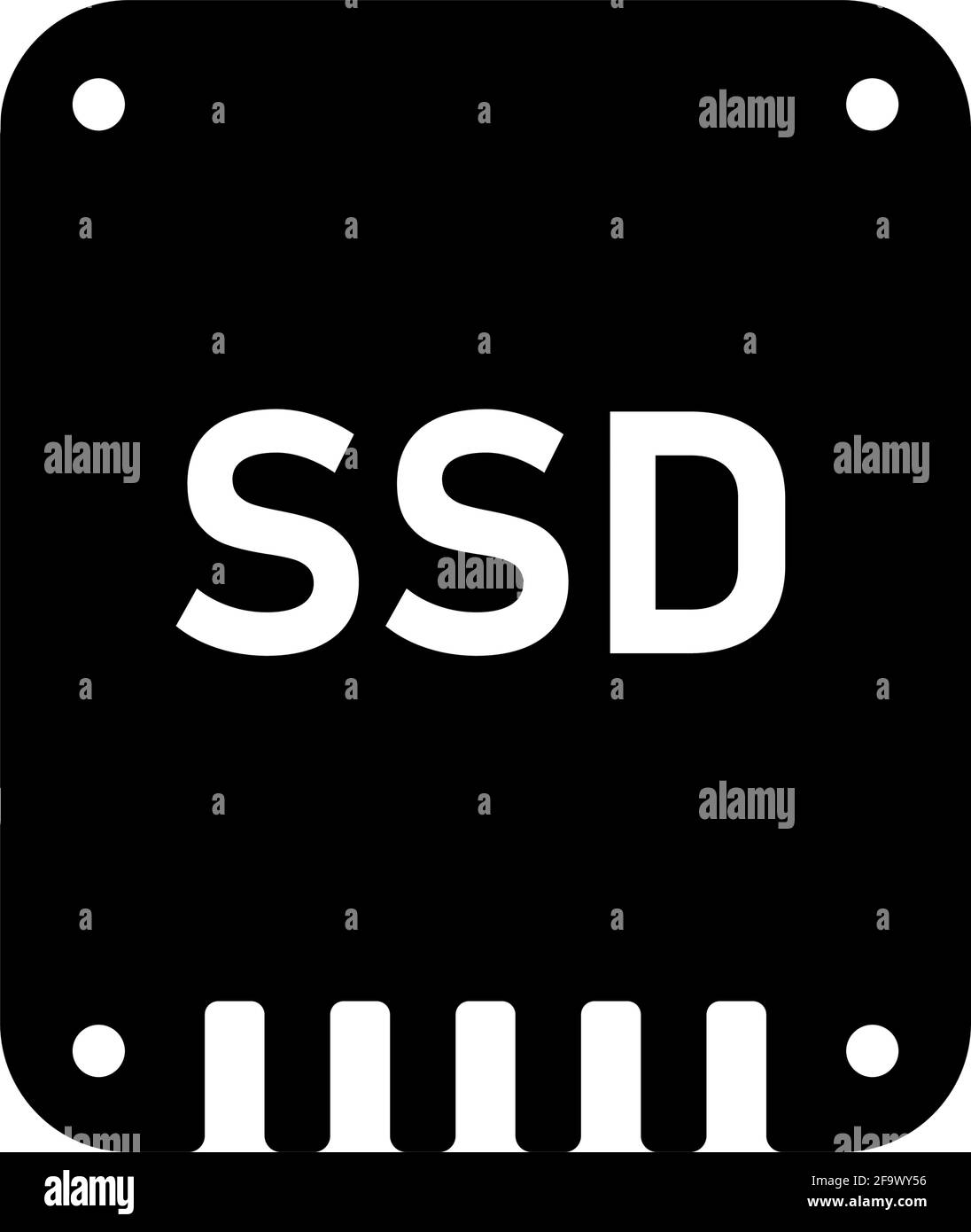 Illustration de l'icône du vecteur SSD ( Solid State Drive ) Illustration de Vecteur