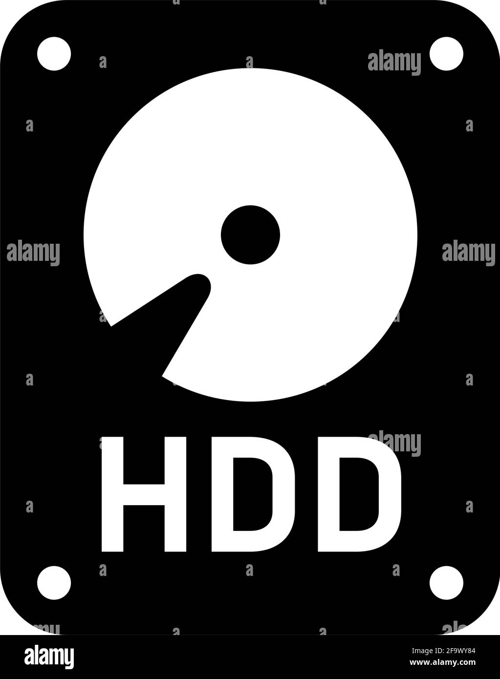 Illustration de l'icône vectorielle HDD ( disque dur ) Illustration de Vecteur