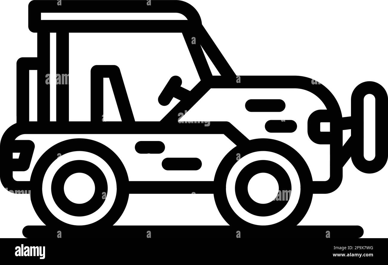 Icône SUV du désert. Outline Desert suv vector icône pour la conception de sites Web isolée sur fond blanc Illustration de Vecteur