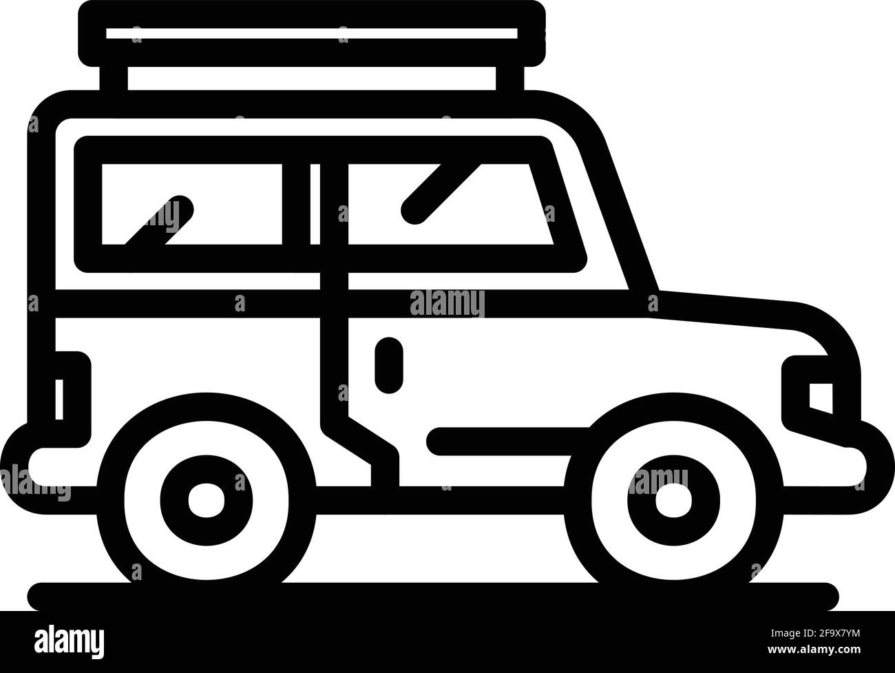 Icône Camping jeep. Outline Camping jeep vecteur icône pour le web design isolé sur fond blanc Illustration de Vecteur