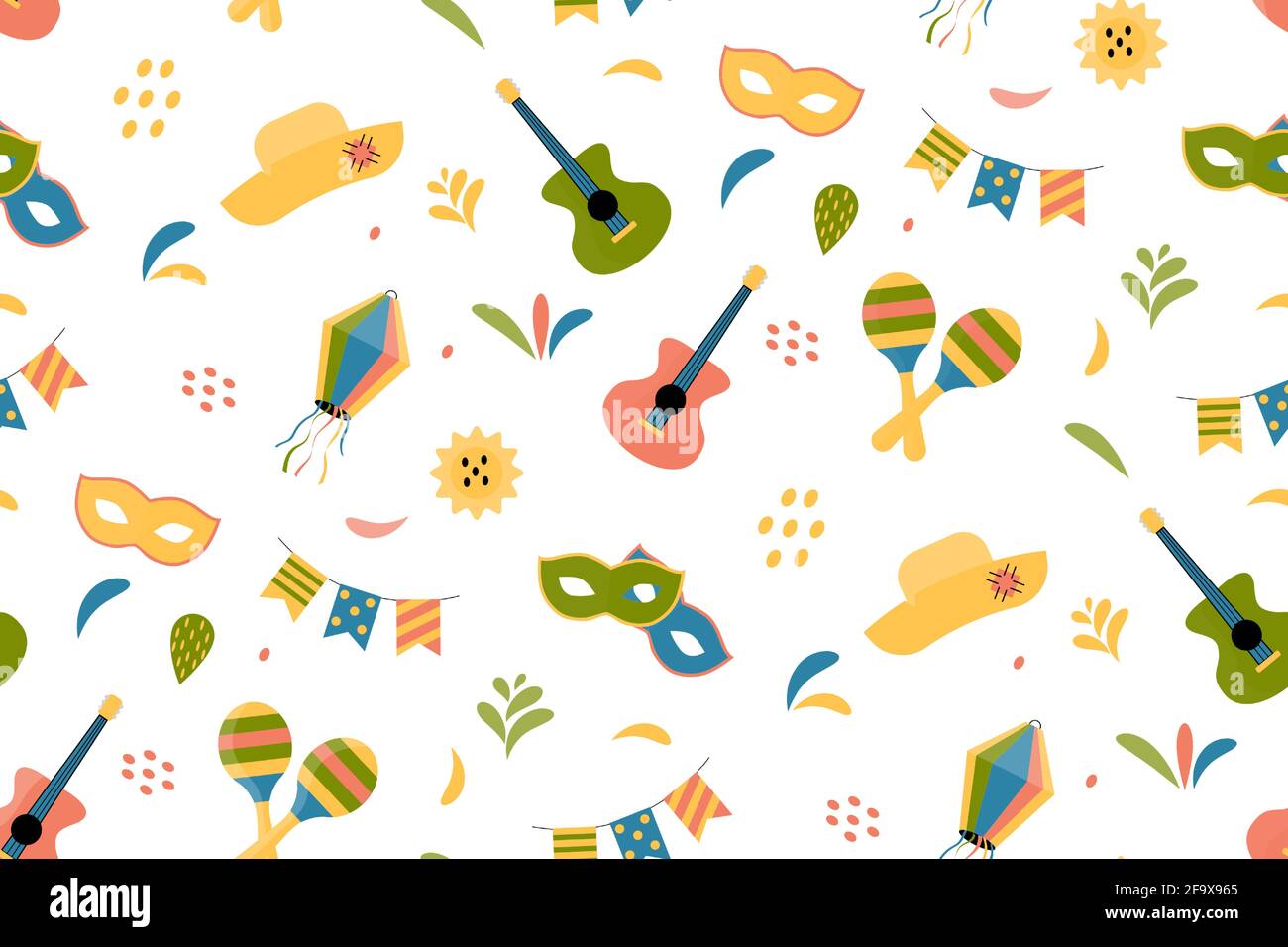 Joli fond festif sans couture pour le festival festa junina. Illustration vectorielle EPS10 Illustration de Vecteur