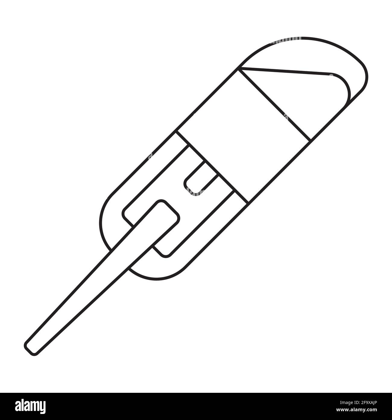 Aspirateur électrique sans fil, aspirateur portatif sans fil. Icône en noir et blanc. Illustration vectorielle Illustration de Vecteur