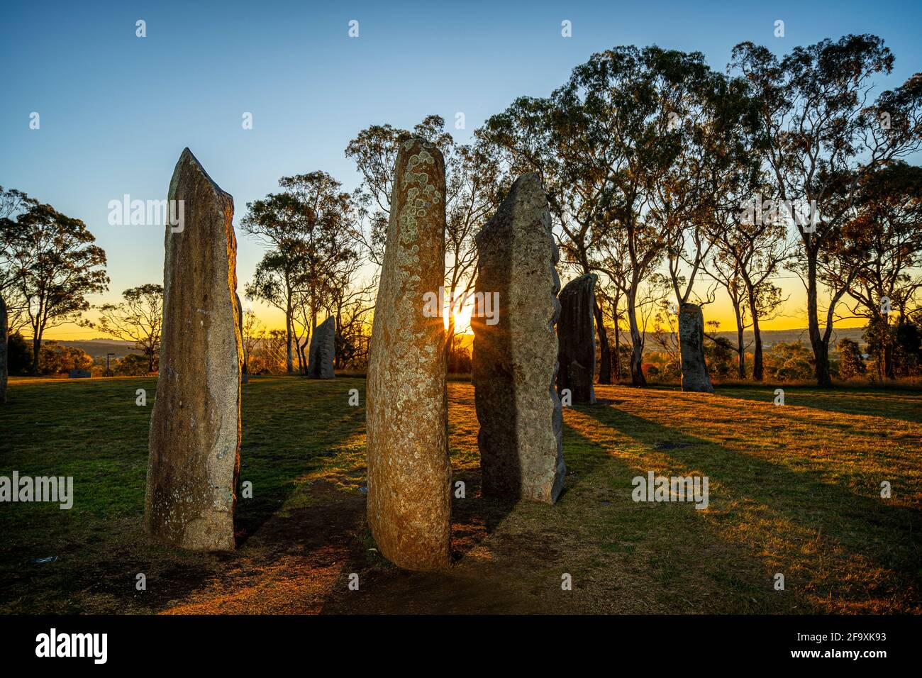Les pierres debout australiennes, un hommage à l'héritage celtique des premiers colons européens. Glen Innes, Nouvelle-Galles du Sud Australie Banque D'Images