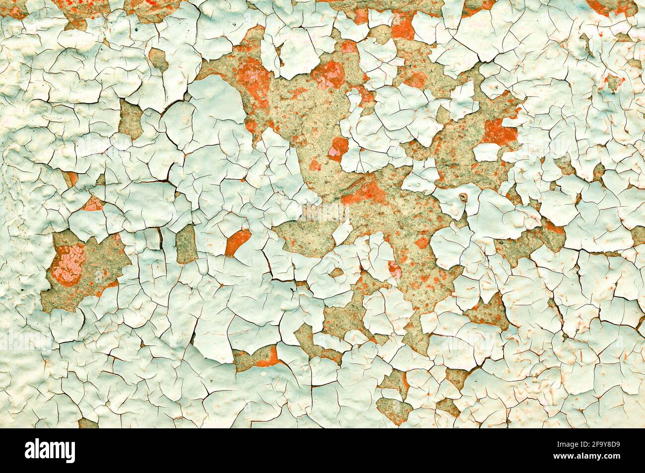 Peinture écaillée texture arrière-plan. Peinture légère écaillée sur l'ancien fond de béton rugueux Banque D'Images