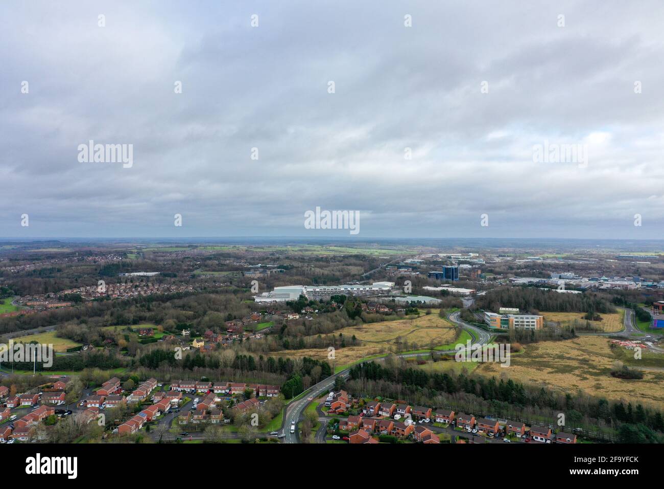 Telford depuis le ciel par drone Banque D'Images