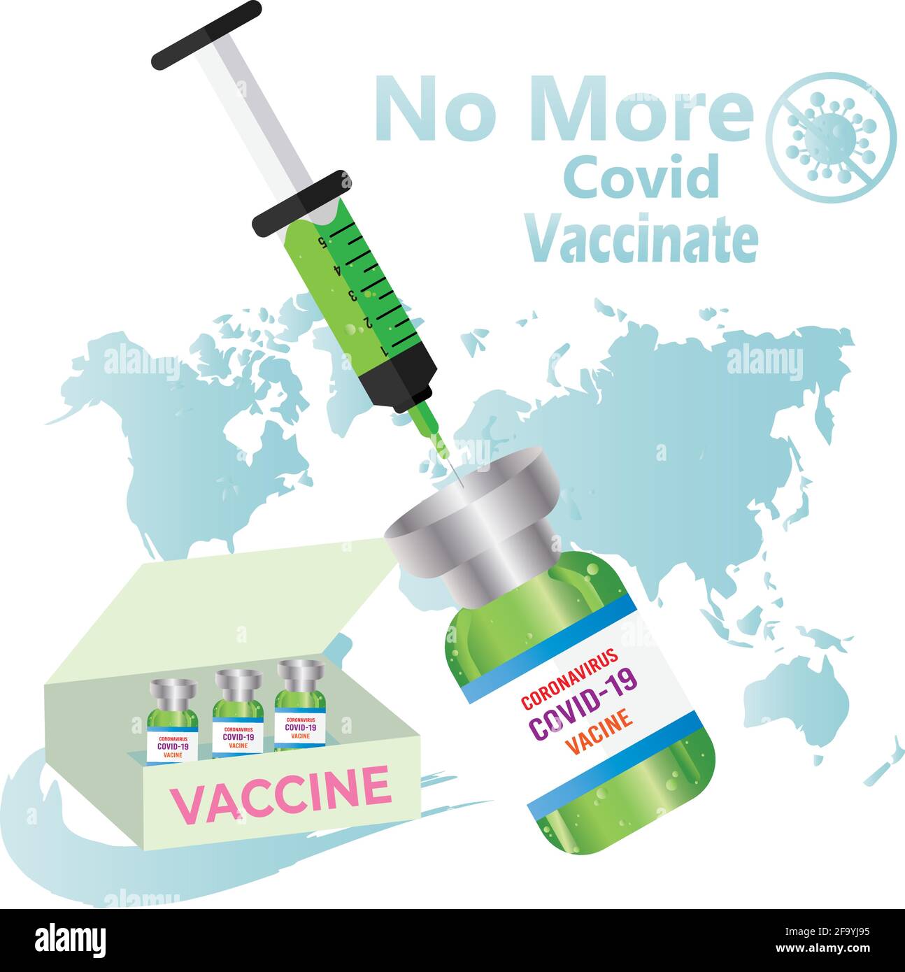 La vaccination dans le monde. Traitement Covid-19 - Vector Illustration de Vecteur