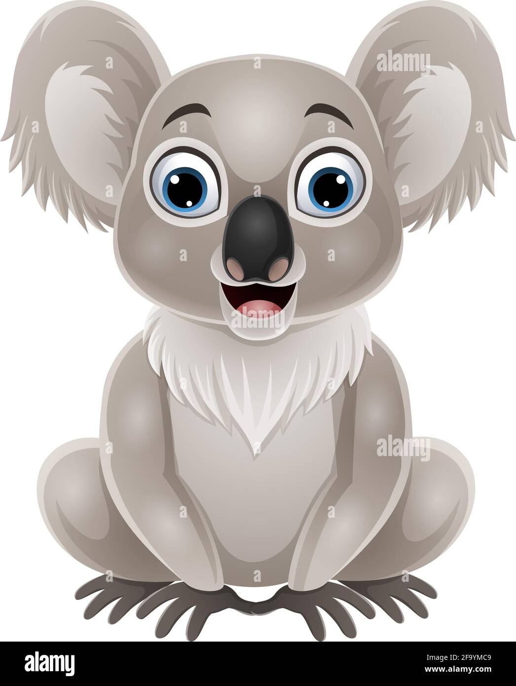 Dessin Anime Mignon Bebe Koala Assis Image Vectorielle Stock Alamy