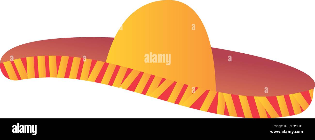 Icône de chapeau mexicain traditionnel. Folklore mexicain - vecteur Illustration de Vecteur