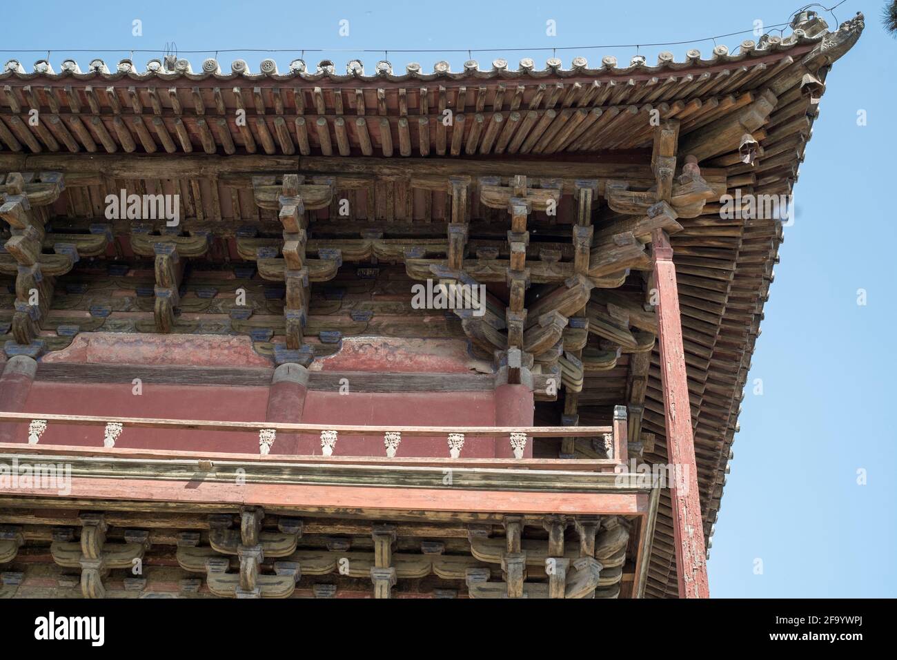 Tour de Guanyin, Temple de Dule. Jizhou, Tianjin, Chine. Banque D'Images