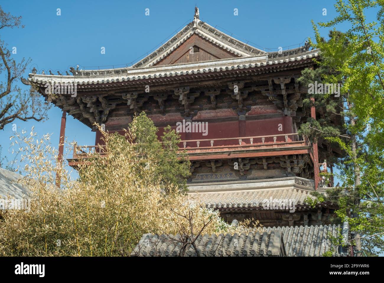 Tour de Guanyin, Temple de Dule. Jizhou, Tianjin, Chine. Banque D'Images