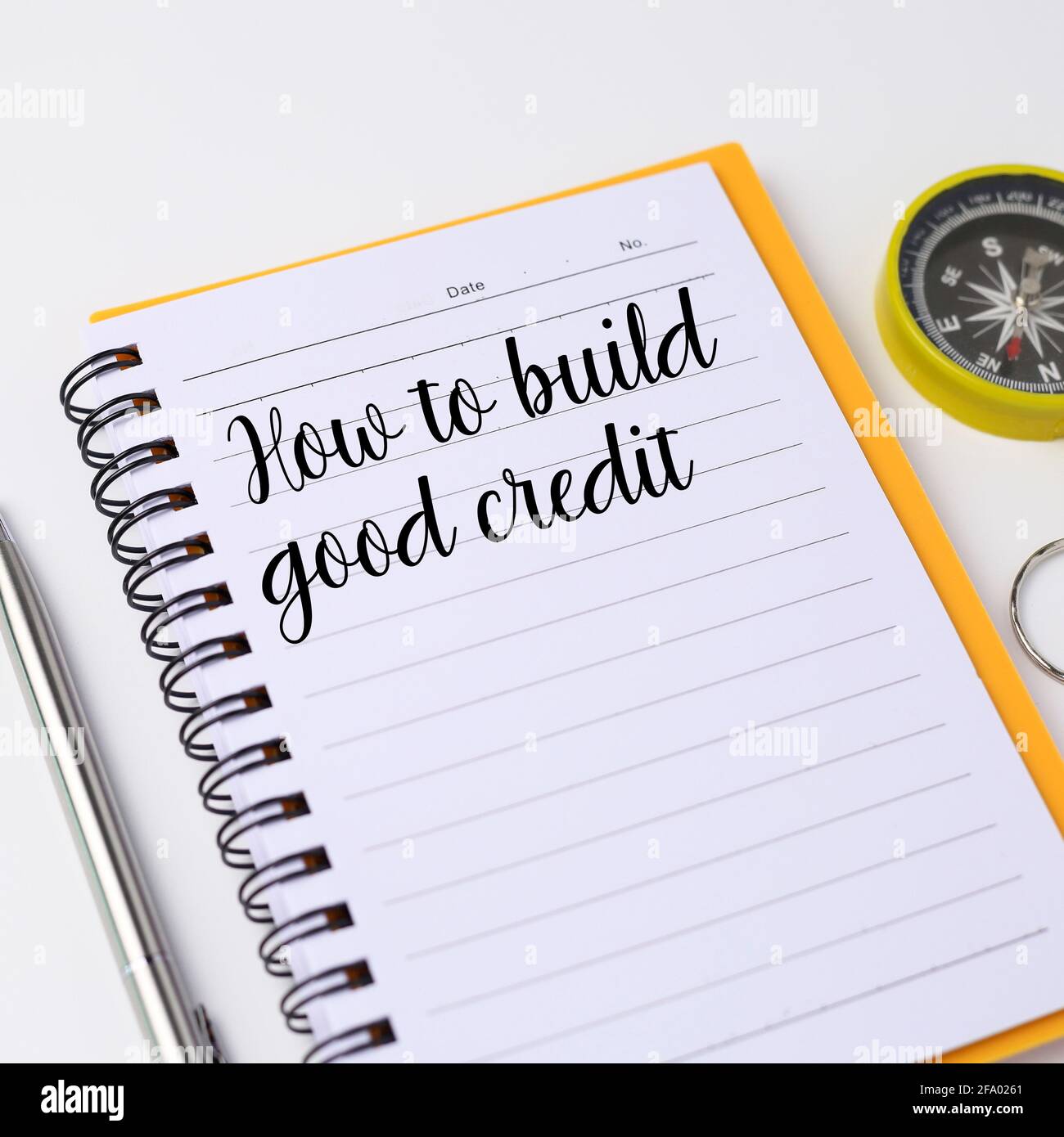 Comment créer un bon crédit écrit sur un ordinateur portable. Banque D'Images