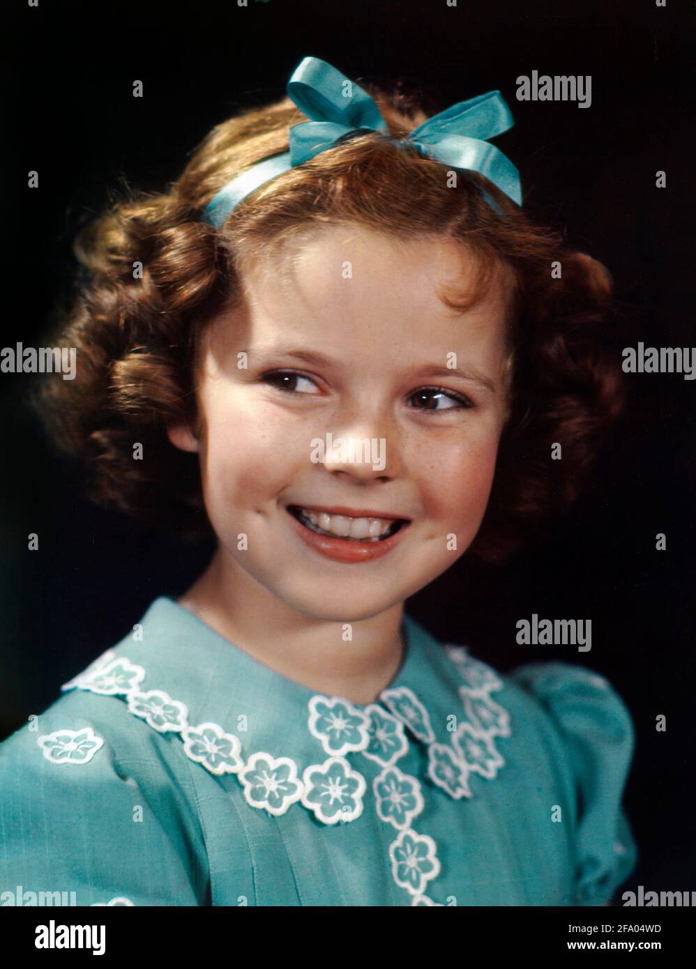 Temple Shirley. Portrait de l'actrice américaine de l'enfant, Shirley Temple (1928-2014) par Harry Warnecke et Lee Elkins, 1938 Banque D'Images