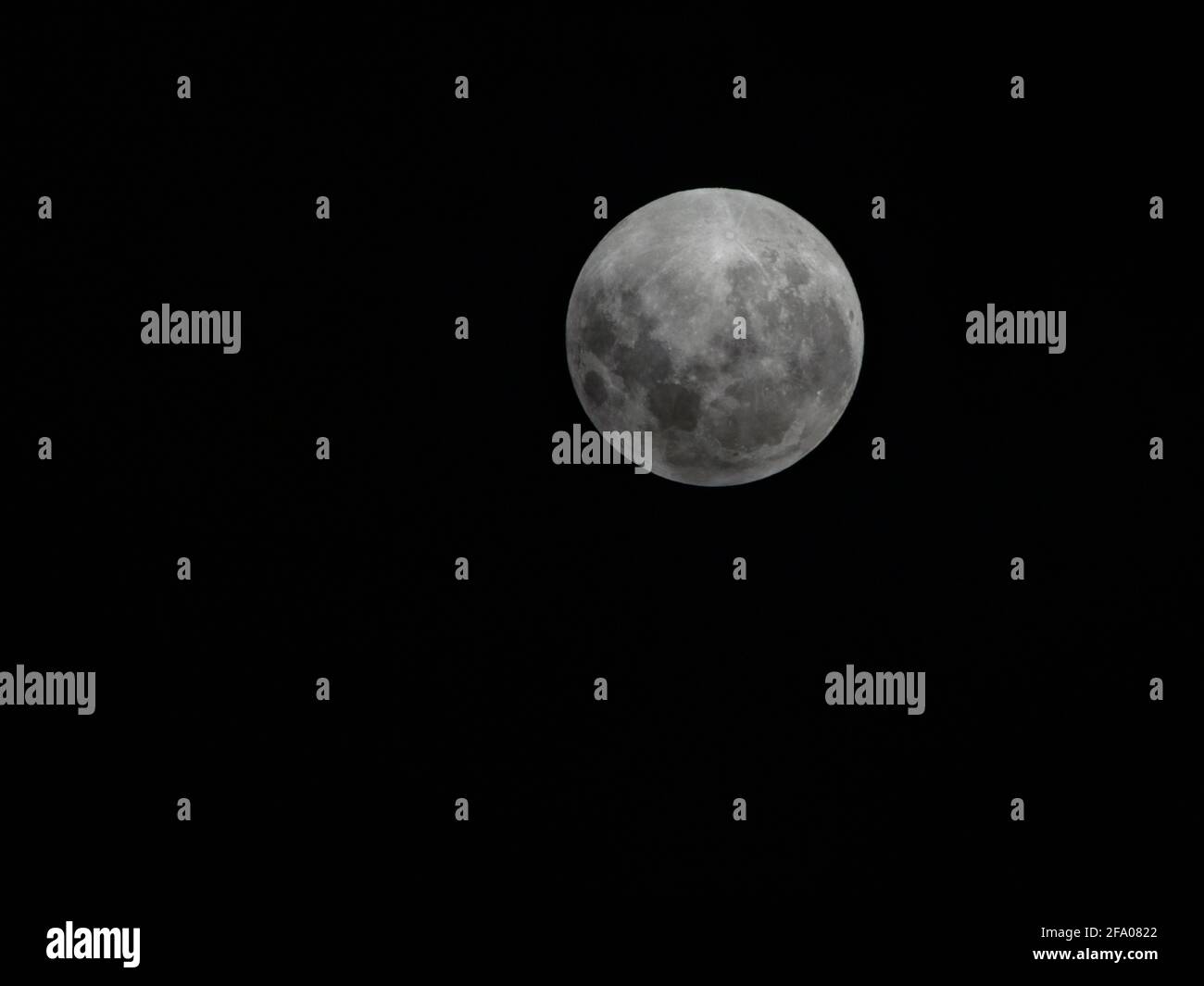 Total Lunar Eclipse (Lune du sang) Australie méridionale. Banque D'Images