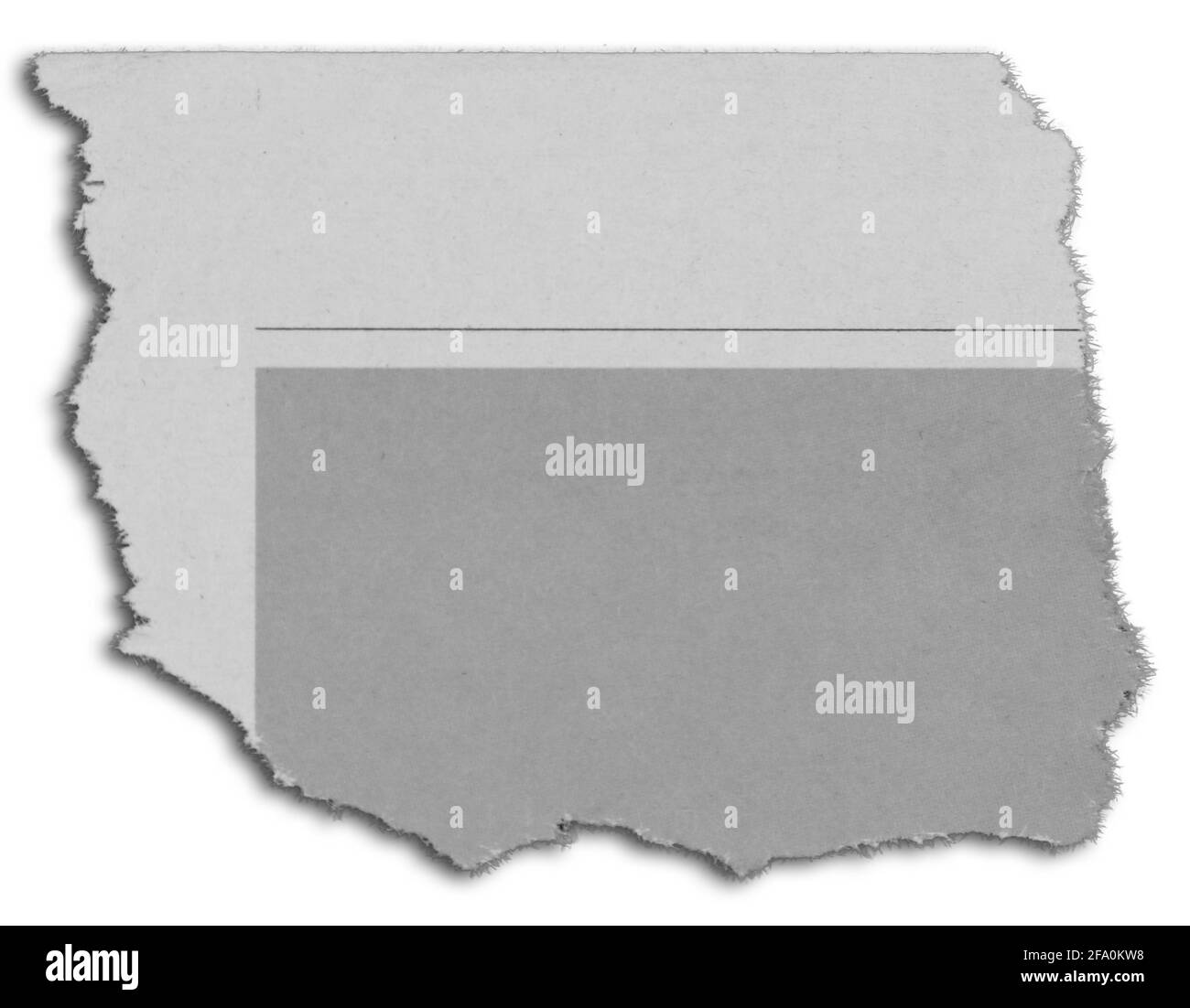 Un morceau de papier déchiré Banque D'Images