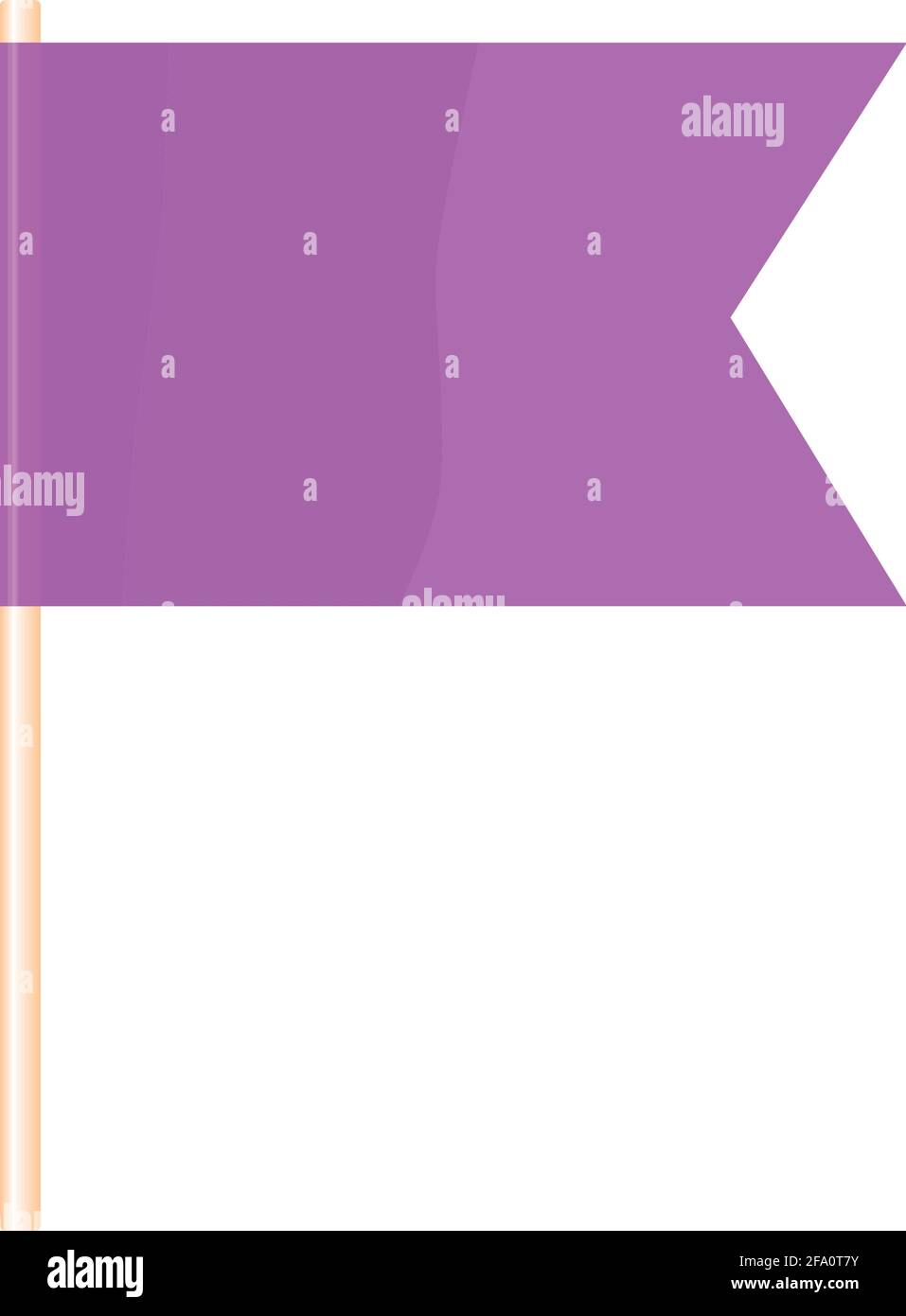 Drapeau de couleur sur un mât. Drapeau rose. Illustration vectorielle Illustration de Vecteur