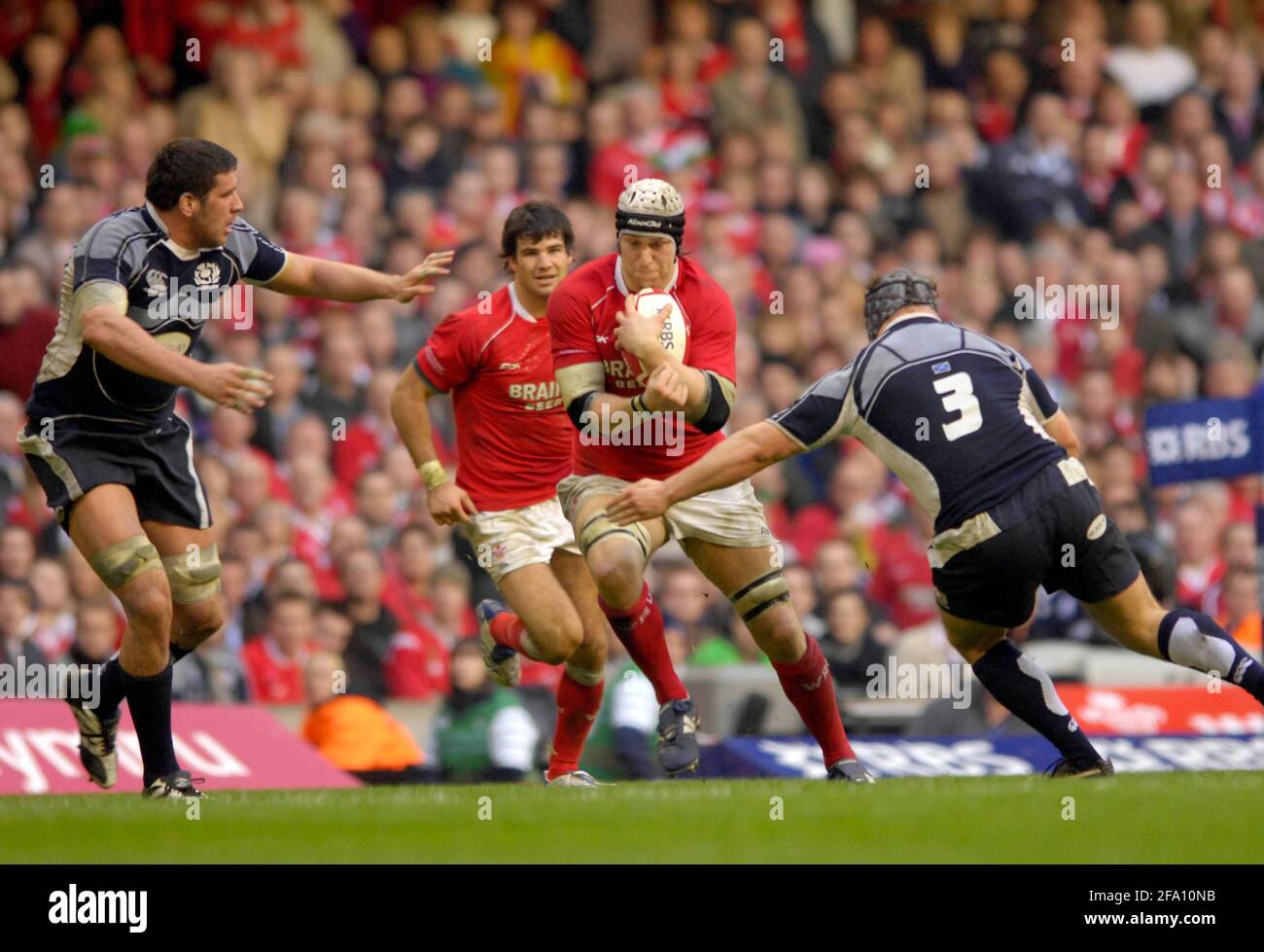 SIX NATIONS RUGBY WALES V ECOSSE AU MILLENNIUM STADIUM CARDIFF. 9/2/2008. PHOTO DAVID ASHDOWN Banque D'Images