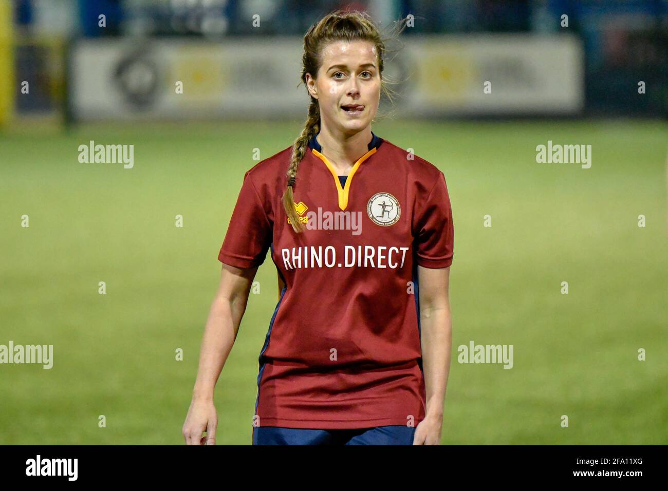 Cardiff, pays de Galles. 21 avril 2021. Chloe O'Connor de Cardiff a rencontré des femmes lors du match de la première Ligue des femmes galloises entre Cardiff met Women et Swansea City Ladies au Cyncoed Campus de Cardiff, pays de Galles, Royaume-Uni, le 21 avril 2021. Crédit : Duncan Thomas/Majestic Media/Alay Live News. Banque D'Images