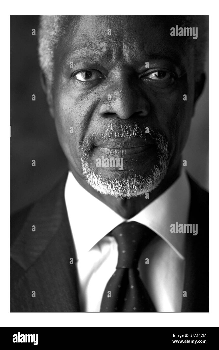 Kofi Annan.....photographié dans un hôtel de londres.pic David Sandison 5/9/2005 Banque D'Images