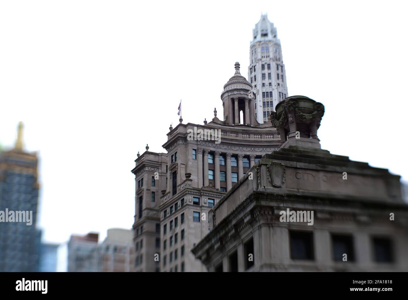 Lensbaby photographie de l'architecture de Chicago Banque D'Images