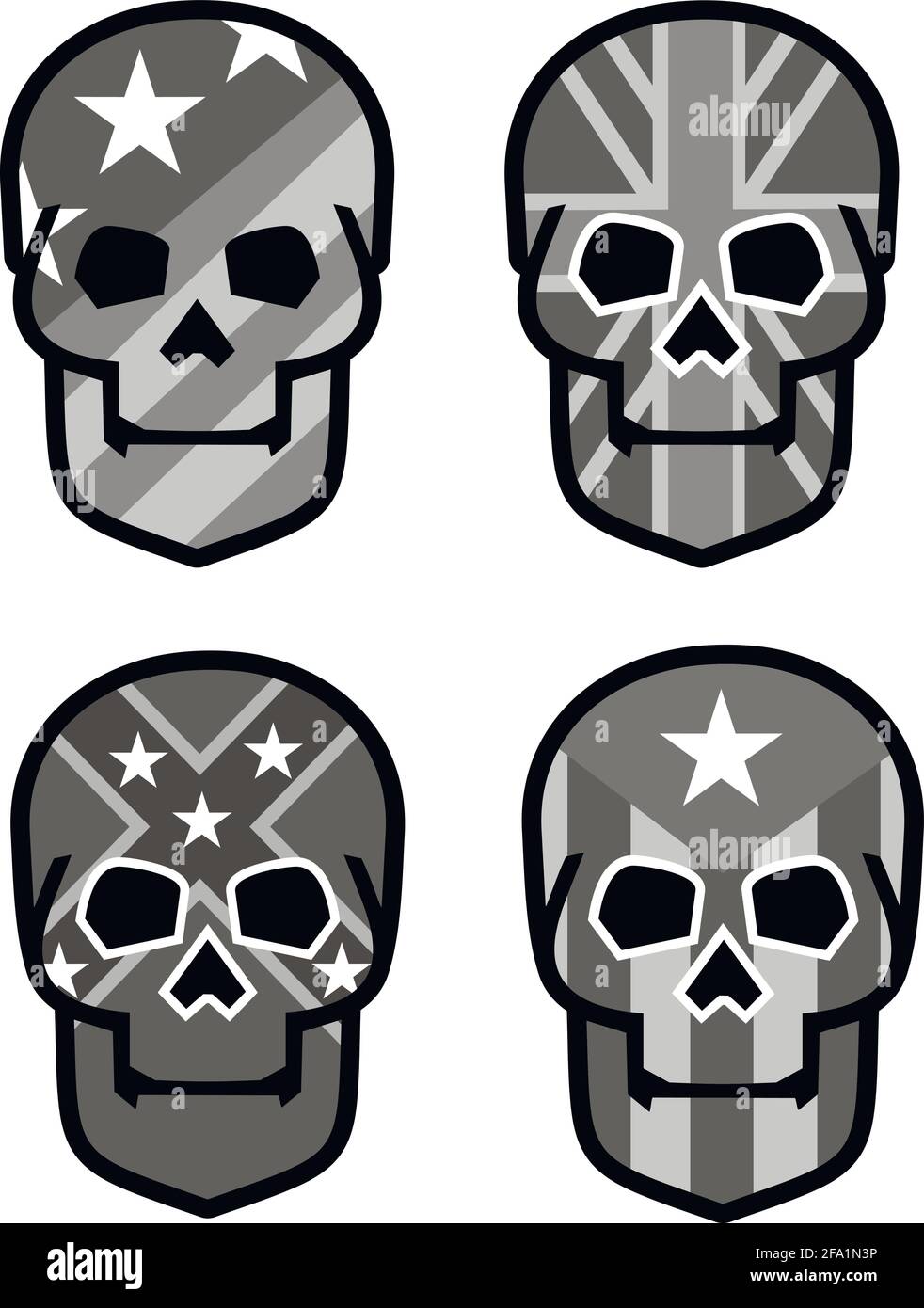 drapeaux à tête de mort, t-shirts à motif vintage grunge Illustration de Vecteur