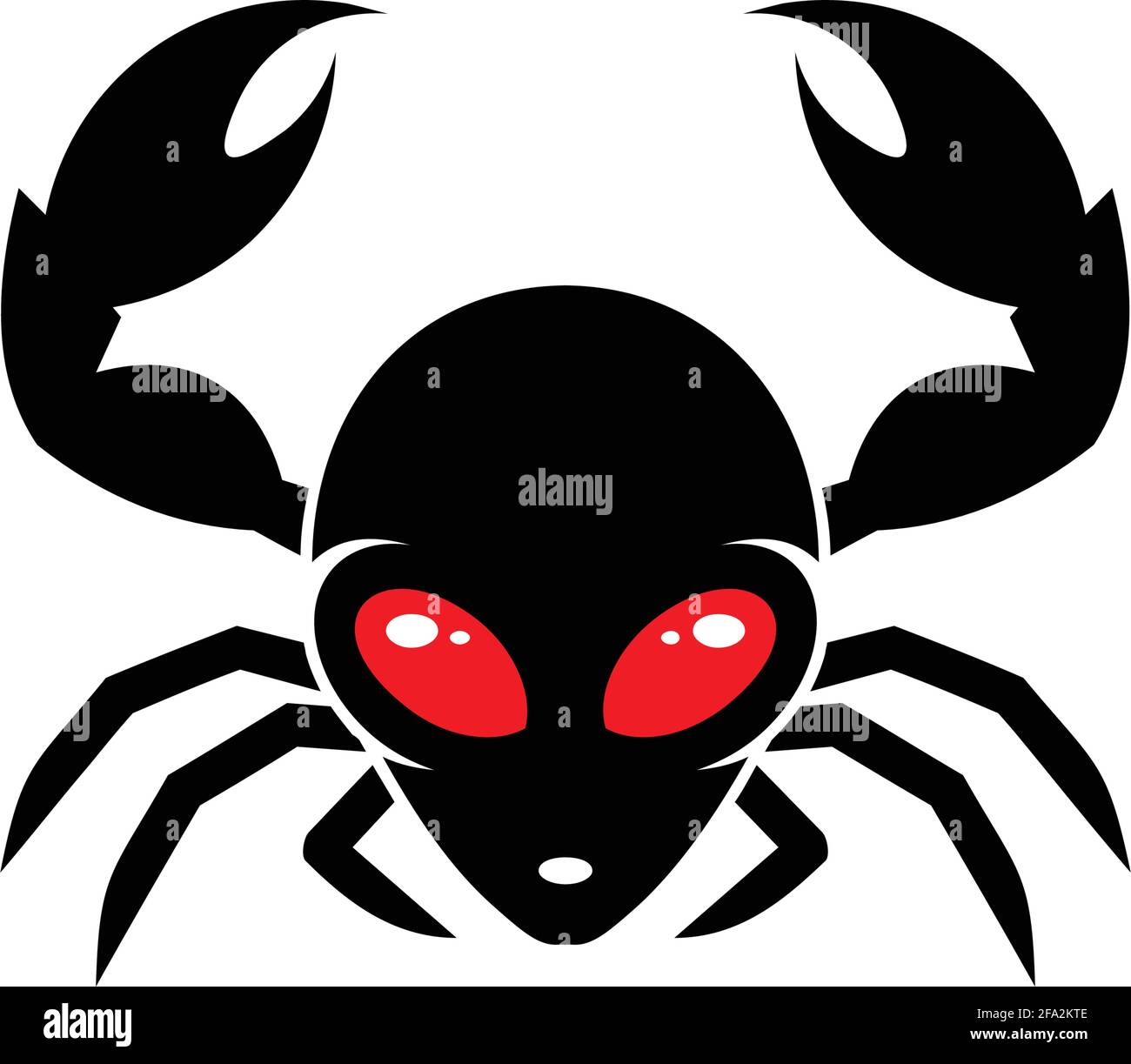 logo alien crab icône vecteur concept graphique design Illustration de Vecteur