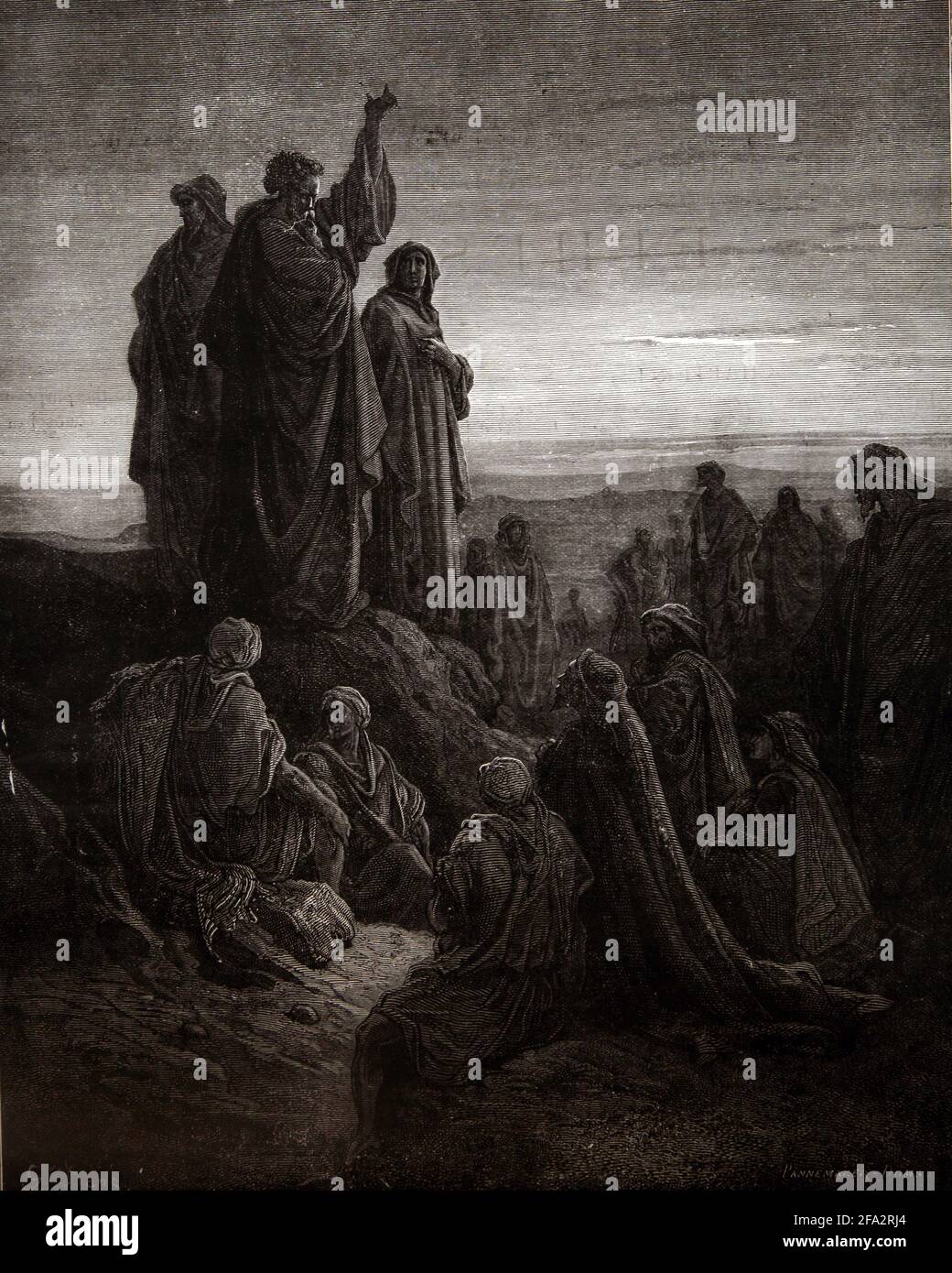 Histoire de la Bible Illustration des Apôtres prêchant l'Evangile (Acts2; 32-33) par Gustave Dore Banque D'Images