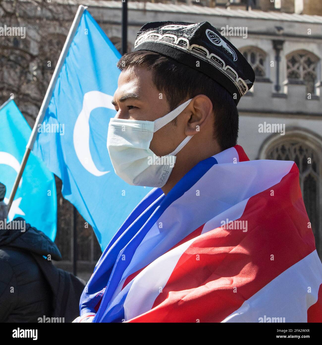Londres Uyghur démo Londres Banque D'Images
