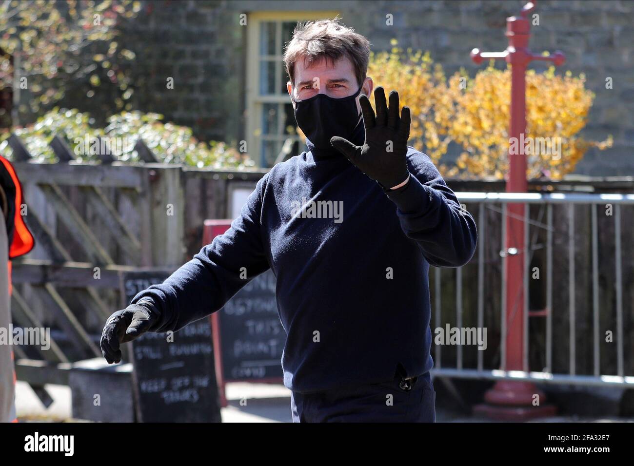 North Yorkshire Railway, Royaume-Uni. 22 avril 2021. Tom Cruise Filming Mission impossible 7 sur le chemin de fer des Moors du Yorkshire du Nord 22 avril 2021 22 avril 2021 DJD14857 Allstar Picture Library crédit: Allstar Picture Library Ltd/Alay Live News Banque D'Images