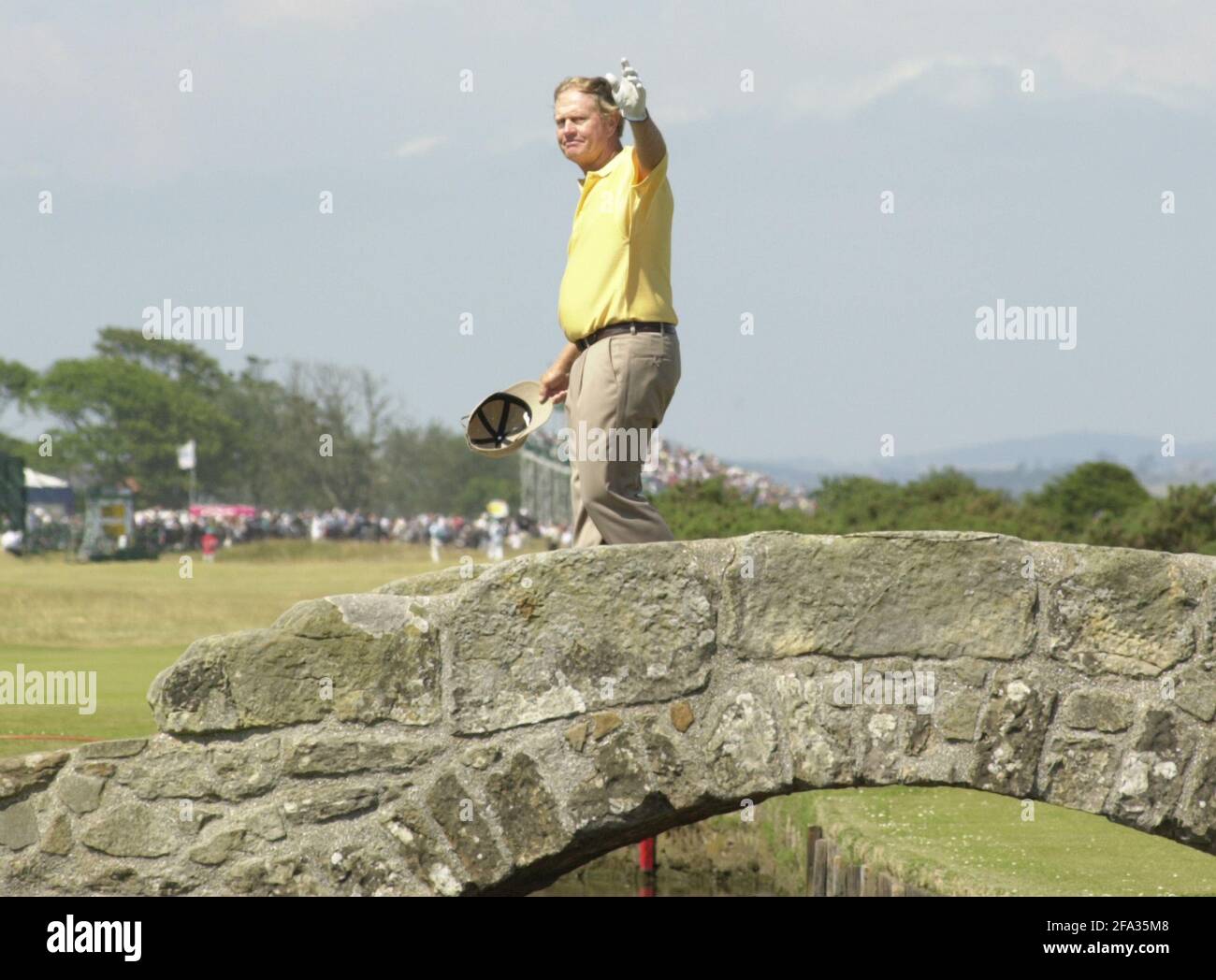 GOLF OUVERT ST ANDREWS 21/7/2000 2ÈME JOUR. JACK NICKLAUS LE 18. IMAGE DAVID ASHDOWN.WORK GOLF OUVERT Banque D'Images